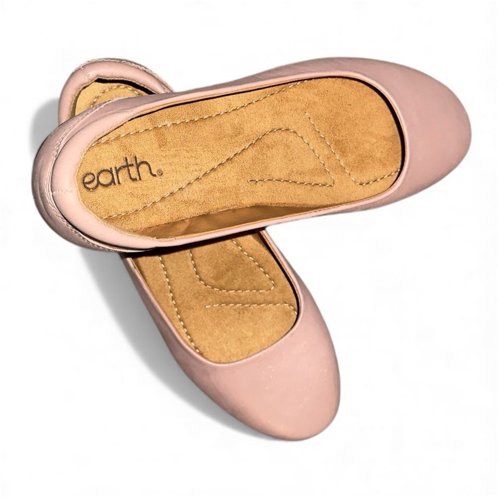 Earth Shoes Blush Pink Leather Ballet Flats Women's Size 8.5